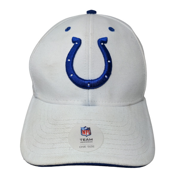 NFL Team Apparel Men's Strapback Hat White Size OSFA Embroidered Logo - Picture 1 of 13